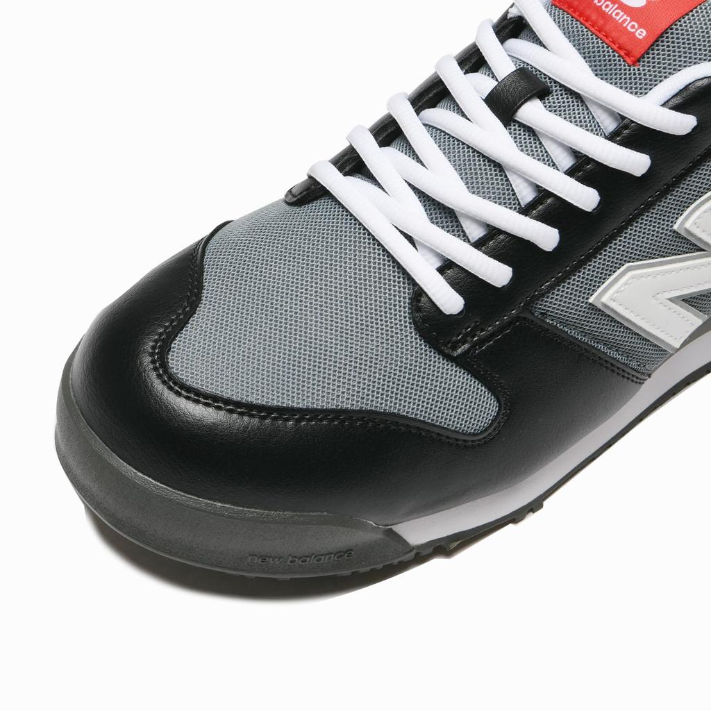 PORTLAND рабочий широкий класс JSAA см [New Balance] (Спецобувь, обувь, легкая, A, шнурки, маслостойкая резина) 281(ЧЕРНЫЙ+СЕРЫЙ+БЕЛЫЙ) 26,0