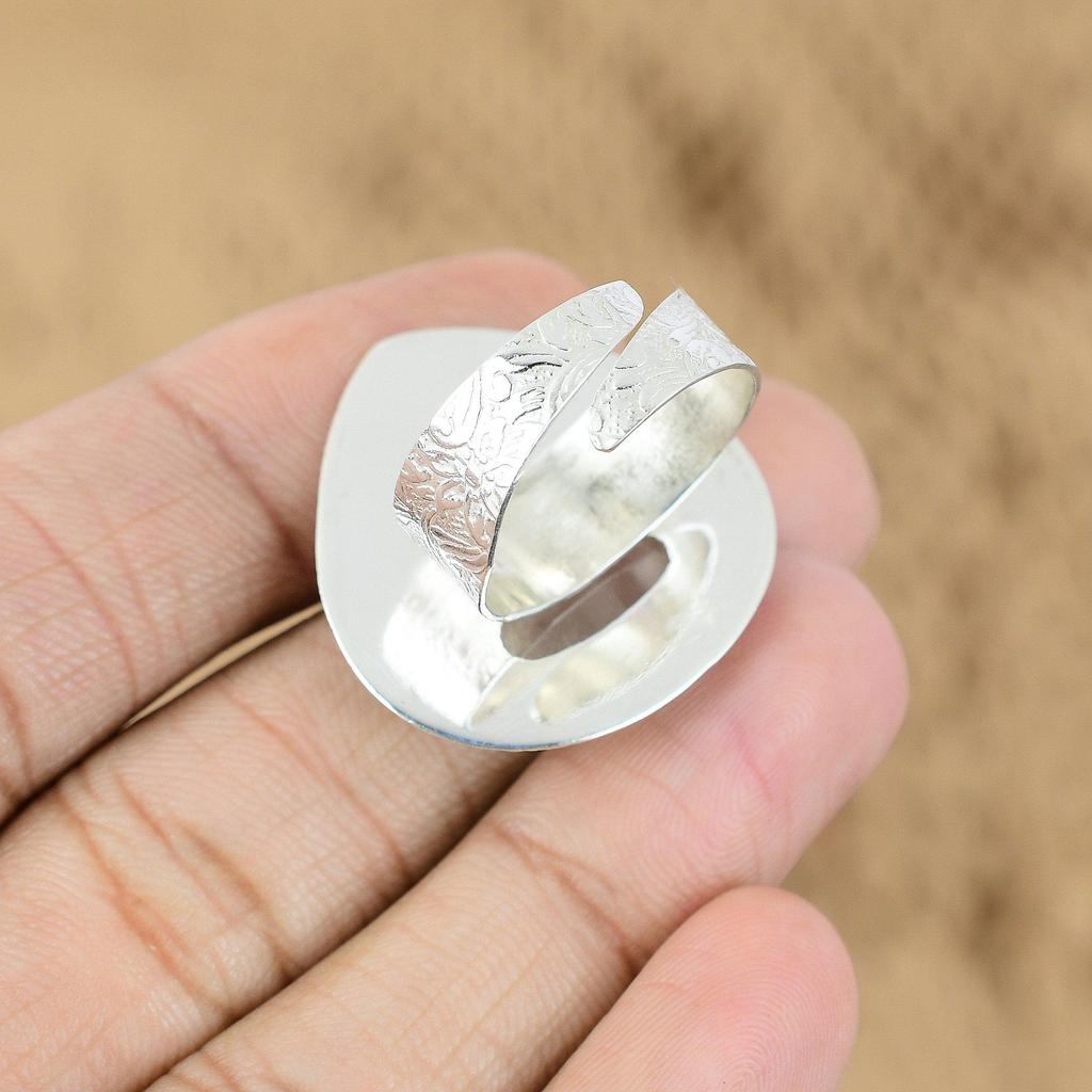 Oval Moonstone Stone 925 Sterling Silver Promise Mother Birthday Ring Jewelry