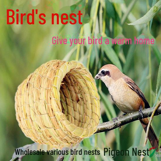 Клетка для волнистых попугайчиков Peony Budgie с гнездом из травы - красочная среда обитания и принадлежности для птиц