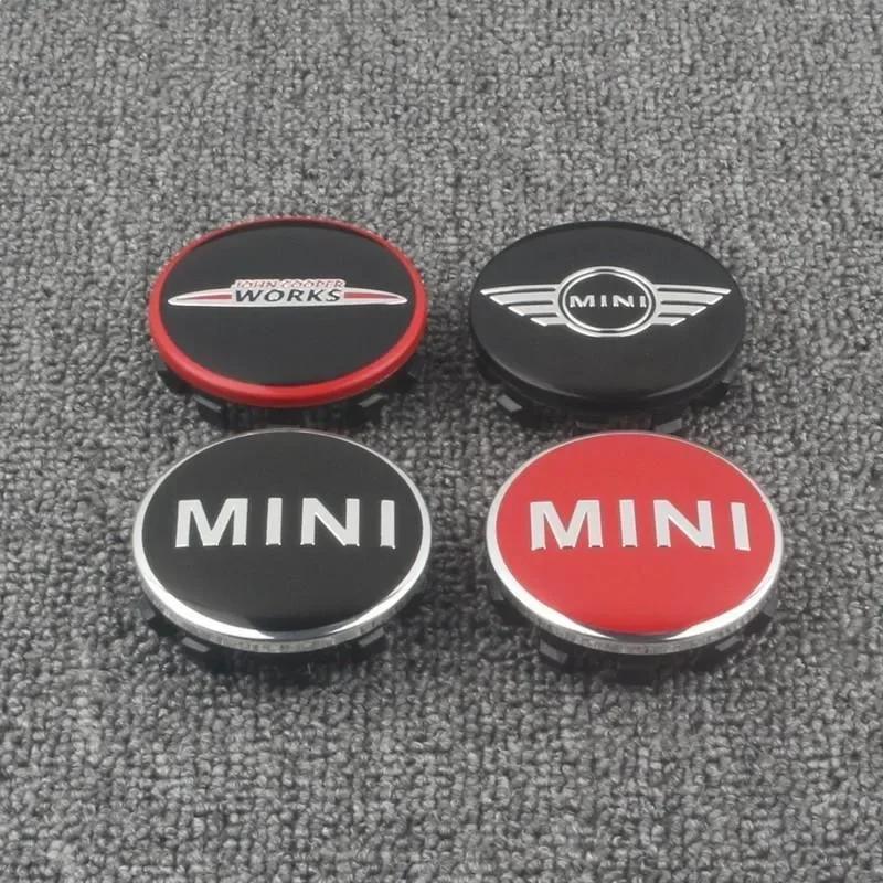 AWROY1 4PCS-56mm for BMW MINI works S One Countryman F54 F55 F56 F57 F60 Car emblem Wheel Center Hub Cap wheel Badge covers
