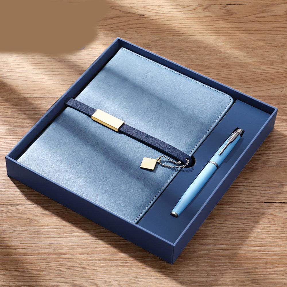 (Логотип можно выгравировать) Деловой блокнот А5 с пряжкой, студенческий блокнот, блокнот для записей встреч с подарочной коробкой, ежедневник, предметный блокнот