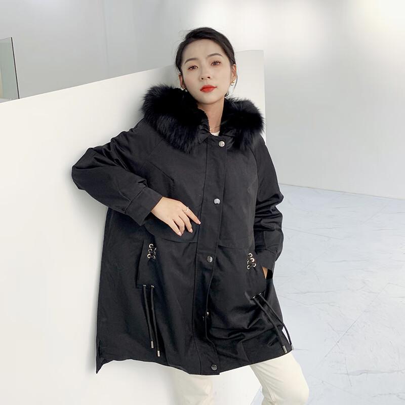 Kaiser Женская зимняя парка с капюшоном, подкладкой из лисьего меха и кролика