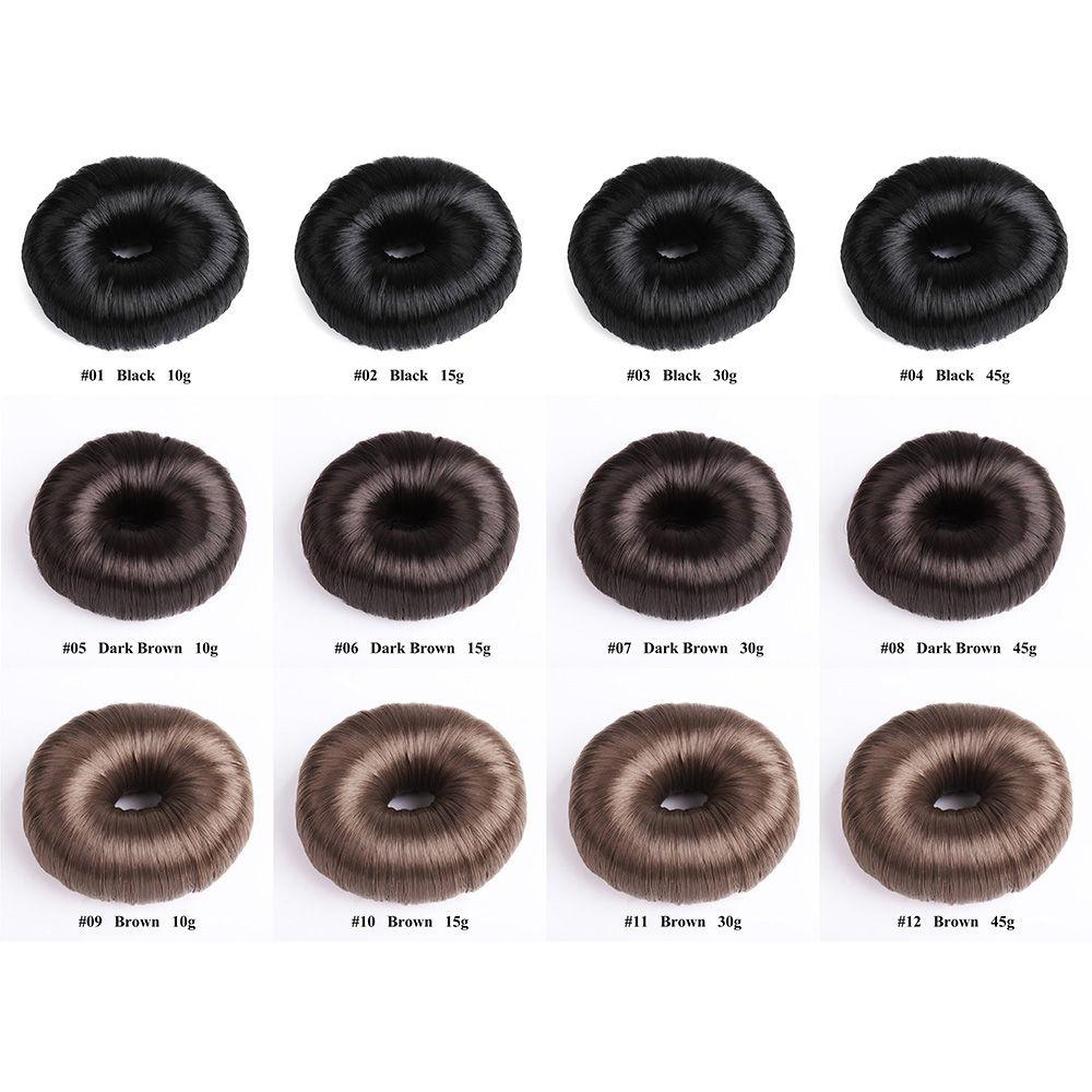 Fashion Elegant Black Hair Wig Hair Clip Brown Hair Styling Tools Hair Donut Shaper Bun Maker Hair Ring DIY