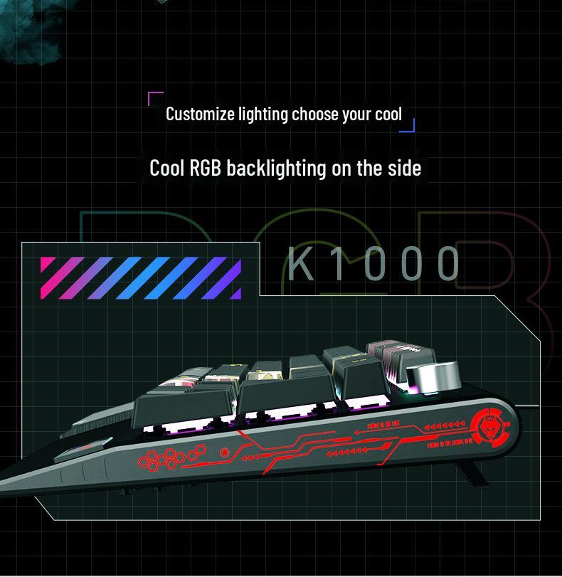 Механическая игровая клавиатура Langtu K1000 с синими переключателями - Персонализированная тема PBT для девушек и офисного использования