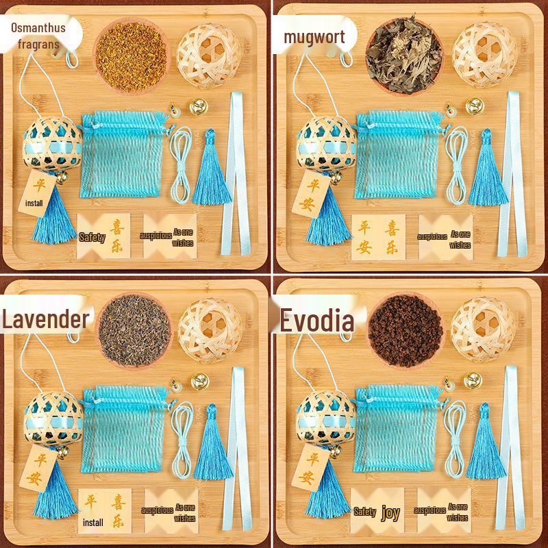 Handmade Bamboo Sachet Craft Kit - Bamboo Strips & Splints for Team Building, Children's Crafts, DIY Pendants & Decorations.