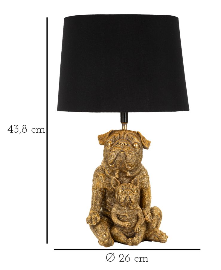 Table Lamp Dog Cm Ø 26X43,8