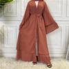Dubai Abaya Chiffon Fashion Cardigan Muslim For Women Modest Robe Turkey Kaftan Ramadan Arabic Islamic Clothing
