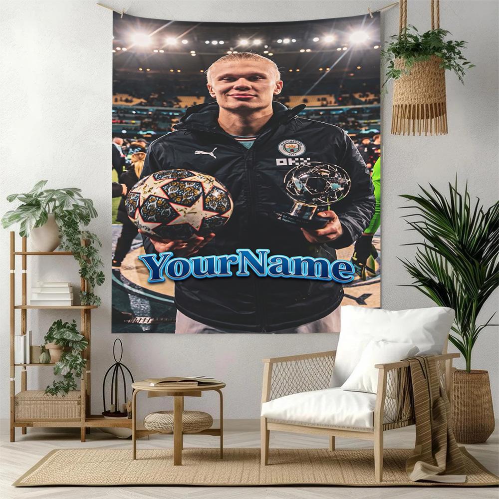 Haaland Custom Your Name Wall Decor Tapestry Art For Pet Memorial Birthdaywedding Party Backdrop Family Gift