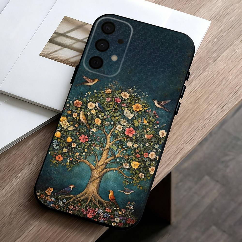 Чехол для мобильного телефона W-World L-Life Tree для Samsung Galaxy A73, A72, A71, A70, A53, A52, A51, Другие Мягкий черный чехол