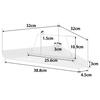 Yamazaki Tower Wall-Mounted Shinto Shrine Holder (White, 32cm W x 32cm D x 3cm H) - Includes Drywall Tweezers and Wood Screws. Product Code: 1399