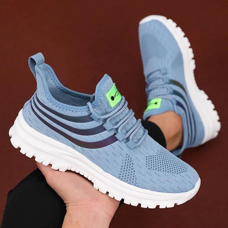 Men'S Spring Mesh Breathable Sports Shoes Men'S Casual Running Hollow Mesh Shoes Lightweight Anti Slip Work Shoes Sneakers Men