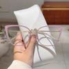KAMMPT Оверсайз Очки Кошачий Глаз Женские Стильные Винтажный Дизайн Бренда Оптические Оправы Модные Новые Шикарные Очки с Блокировкой Синего Света