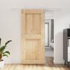 VidaXL Sliding Door and Hardware Kit 90x210 Cm Solid Pine, Interior Door, Interior Barn Door 3203035