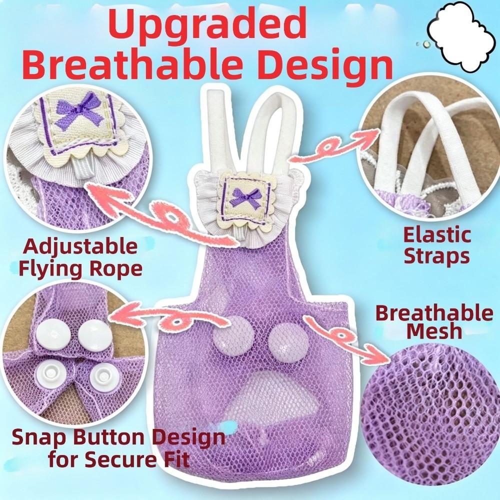 Adjustable Bird Flight Suits Breathable Mesh Parrot Nappy Pet Parrot Diaper for Cockatiel Pigeons