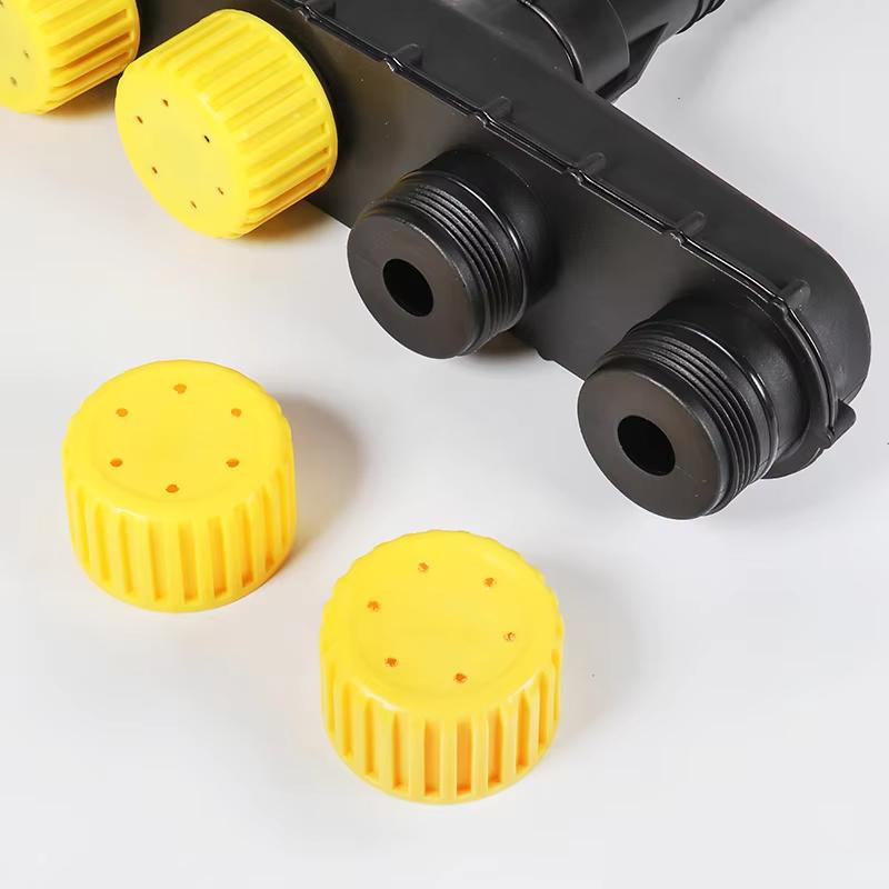 Yellow Four-Head Drip Irrigation Sprinkler Head Garden Watering Device Efficient Agricultural Supply Spray Nozzle for Plants