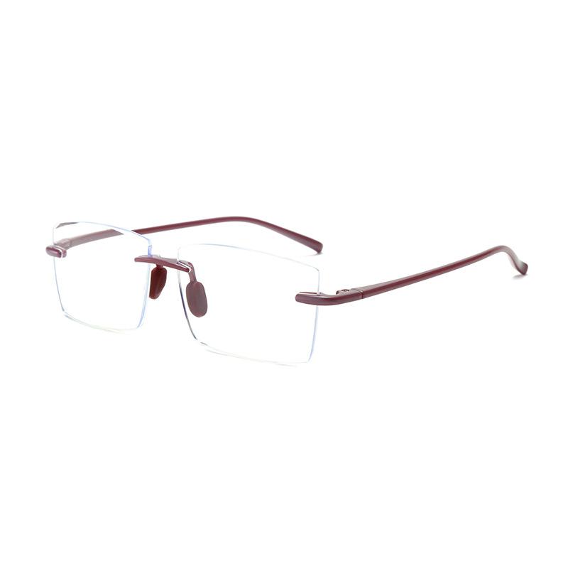 Очки Очки для чтения без оправы Diamond Small Fresh Мужские очки для чтения с высокой четкостью и защитой от синего света