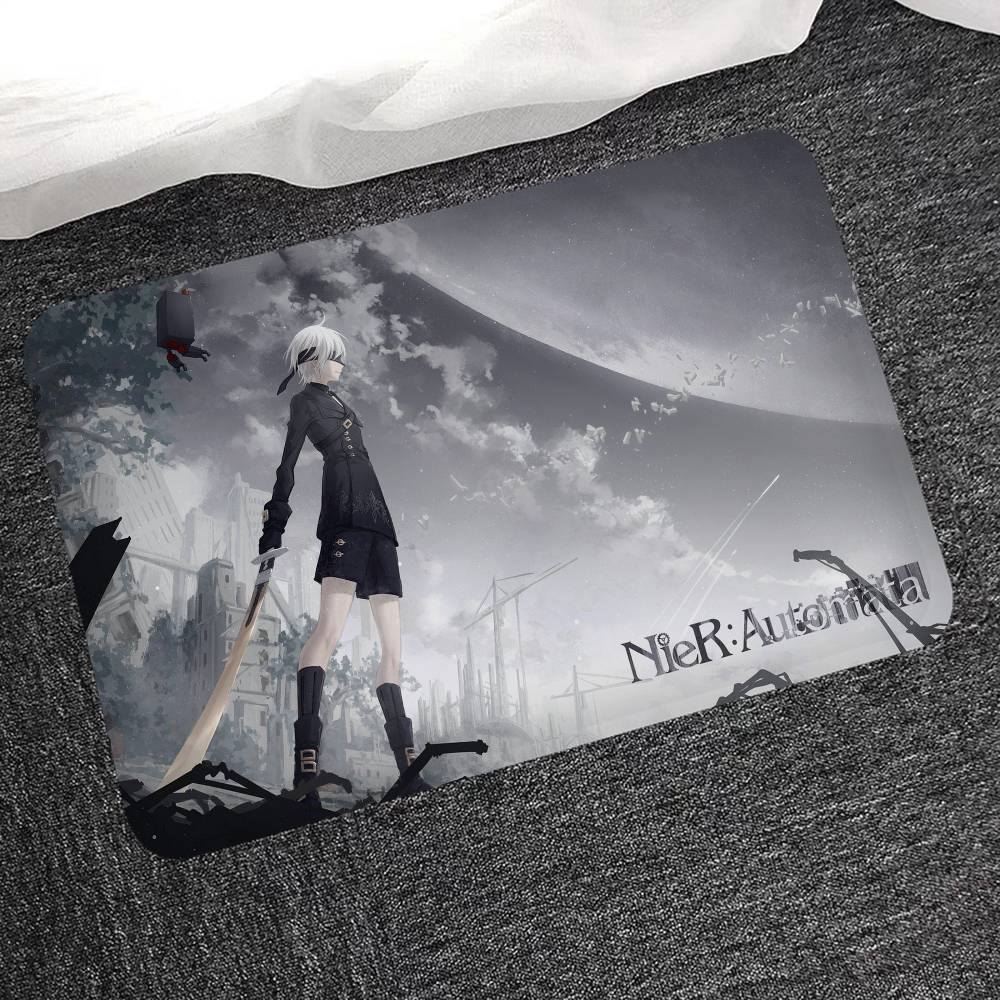 Игра NieR Automata Напольный коврик Прямоугольный Противоскользящий Домашний Мягкий Коврик для ванной Передняя дверь В помещении На улице Коврик Приветственный коврик
