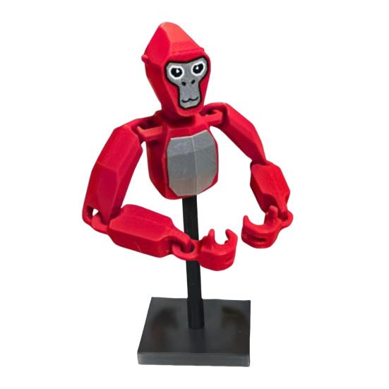 6-Inch Gorilla Toy with Stand 3D Printed Movable Joints Geometric Orangutan Desk Toy Decoration Ornament Gamers Collectors Gift