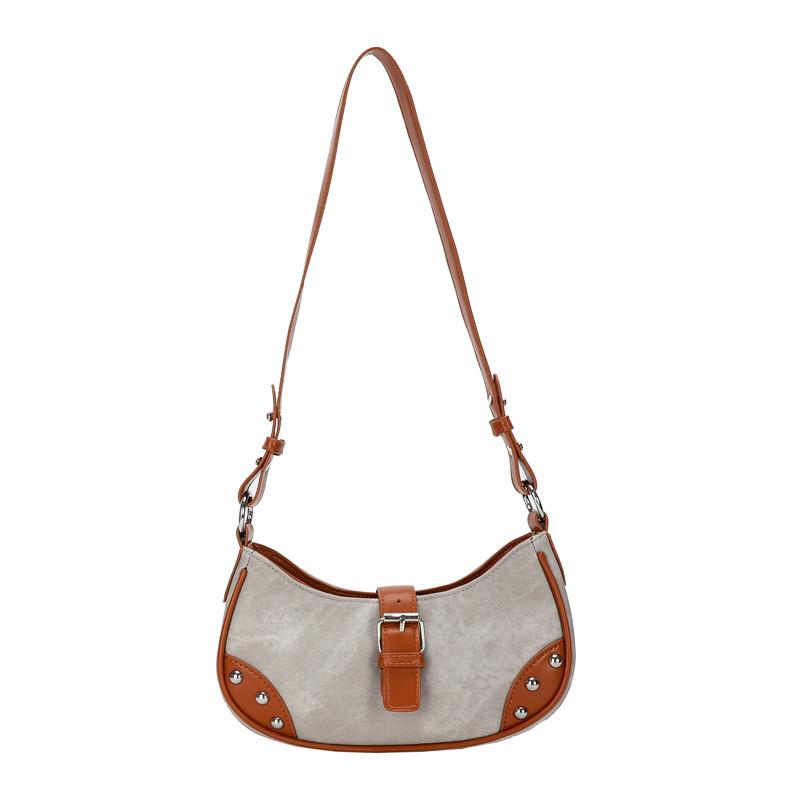 Trendy Street Style Women's Pu Shoulder Bag Unique Vintage Casual Baguette Bag For Everyday Use