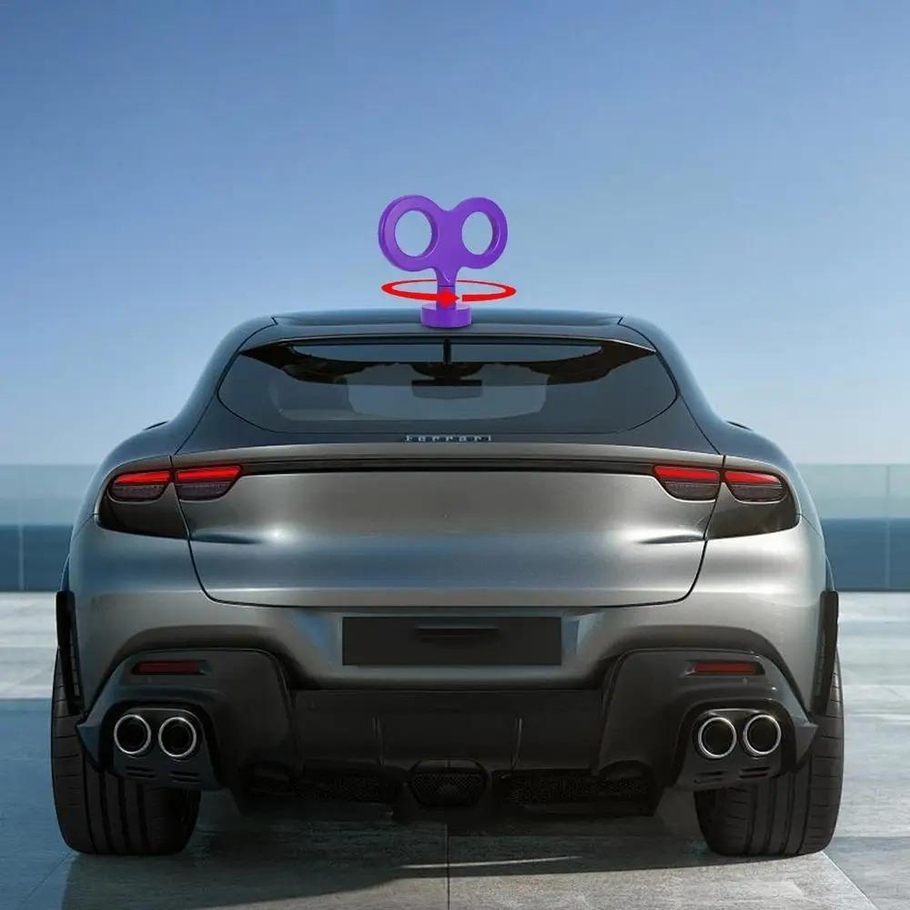 USB Charging 3D Car Wind Up Key Rotating Electric Rotating Spring Key Car Roof Decor Car