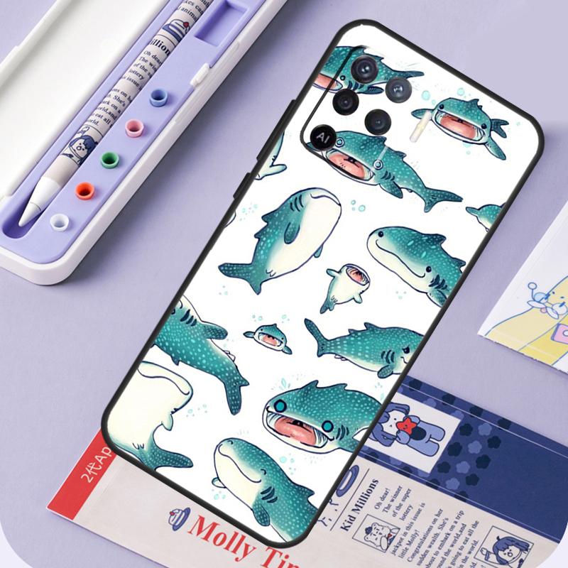 Китовые акулы Для Oppo A60 A80 A40 A94 A74 A54 A15 A18 A38 A58 A78 A98 A16 A76 A96 A57 A17 A77 A5 Pro Чехол