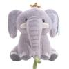 Cartoon Crown Elephant Plush Doll Creative Animal Stuffed Toys  Boys and Girls