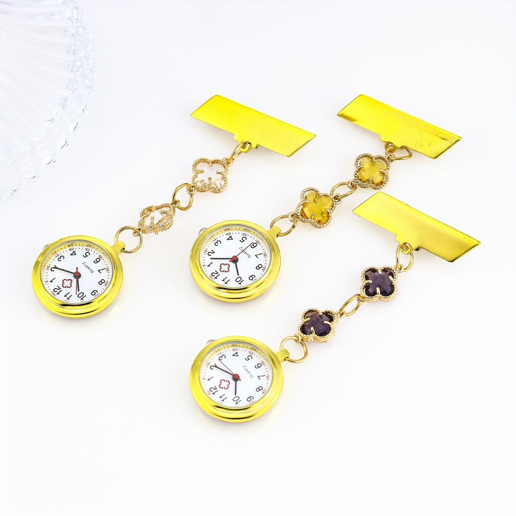 1pc New Fashionable Trendy Nurse Watch Chest Watch Fashionable Cute Quartz Pocket Watch Simple Hanging Watch