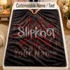 Фланелевое одеялоSlipknot Имя Текст Персонализированное Мягкое Теплое Плед Декор Дома Подарок