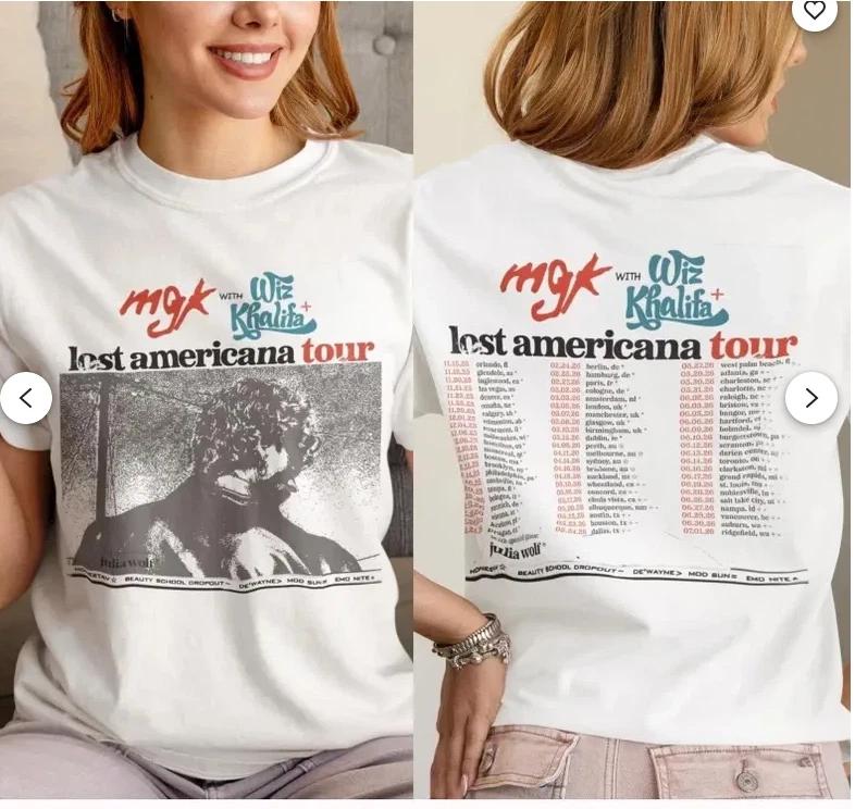 Machine Gun Kelly MGK Lost Tour 2025 Music Concert Mens Kids T Shirt.