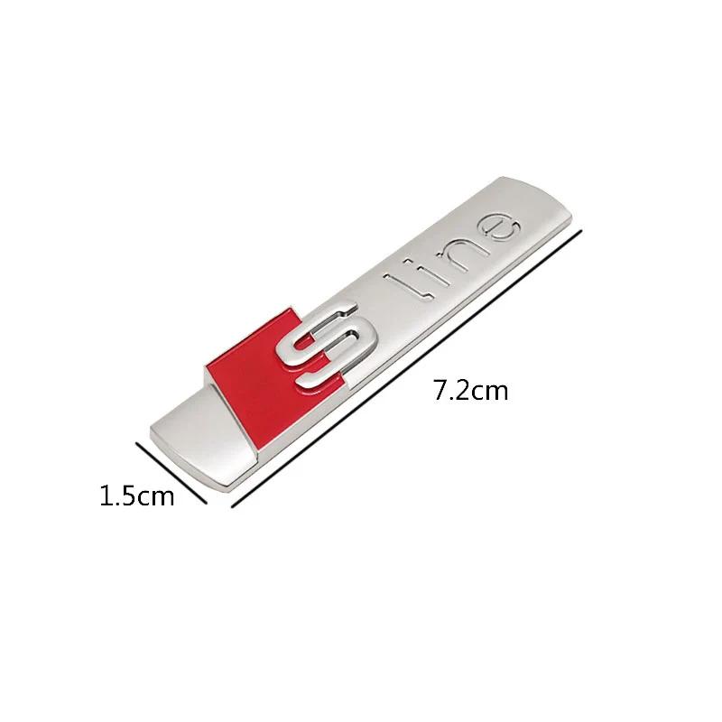 2pc 3D ABS Car S LINE Emblem Sticker Badge Decal Decoration For Q1 Sline S6 S7 SQ5 SQ7 A3 A4 A5 A6 A7 A8L Q3 Q4 Q5 Q6 Q7 Q8 TT