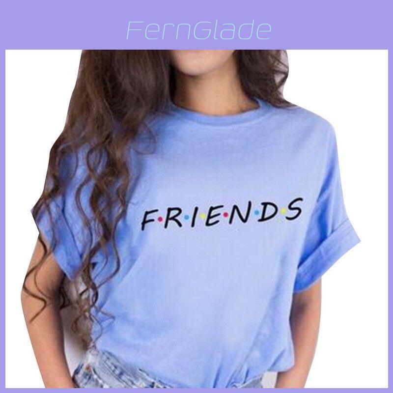 Séries Friends Mode Femme Tshirt Manche Courte Ete Haut Casual Tee Ras Du Cou