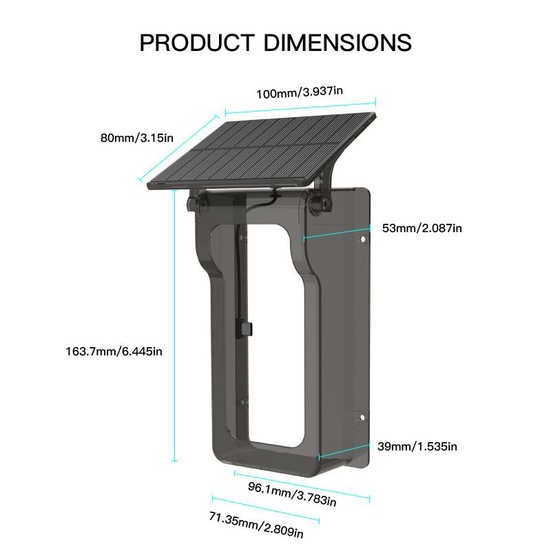 Водонепроницаемый беспроводной уличный дверной звонок IP65 с солнечным козырьком от дождя, камера, цифровой глазок для двери Tuya Eye, видеодомофон для умного дома