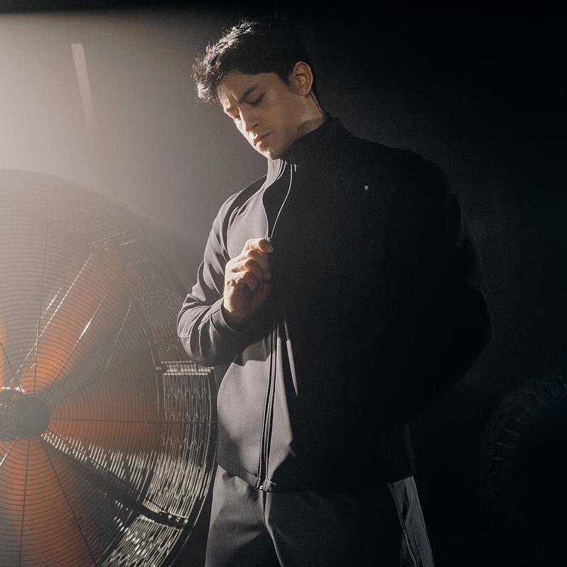 Monster Guardians Men's Infrared Warming Slim-Fit Stand-Collar Zip Jacket