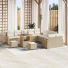 VidaXL 13-Piece Garden Sofa Set Beige Poly Rattan, Modular Furniture for Garden and Terrace 3362451