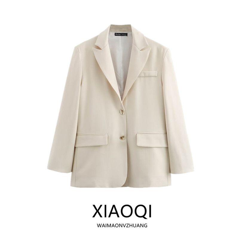 Fashion Style 2024 Spring New Arrival Women's Clothing Slim Looking Easiest for Match Loose Temperament Long Sleeve Suit Coat 2010781