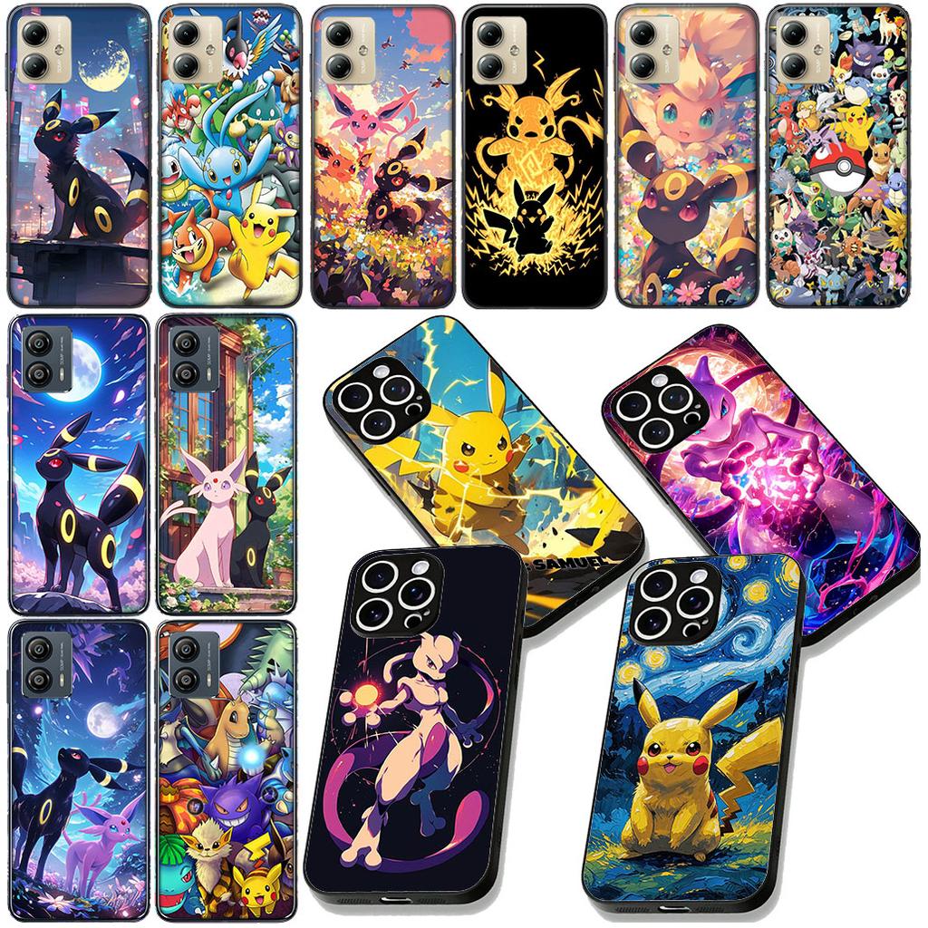 Umbreon P-Pikachus Espeon P-Pokemons Phone Case for Apple iPhone 12 13 Mini XS 11 Pro Max 7 8 Plus + XR 8+ X SE 2020 SE3 Cover