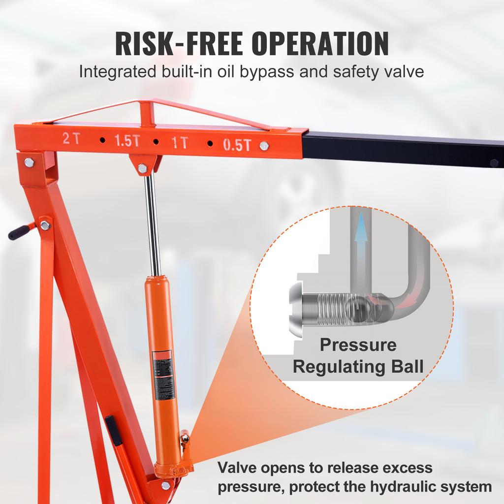 SucceBuy 3/8 тонны Гидравлический Длинноходовой Домкрат Цилиндр для Подъемника Двигателя с Однопоршневым Насосом, для Подъемников Двигателя, Гидравлический Гаражный