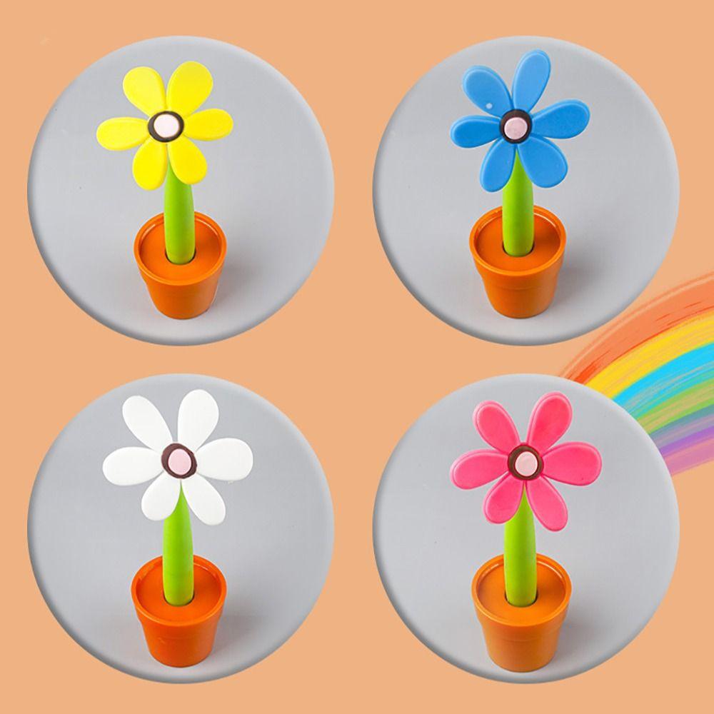 Cartoon Sunflower Bonsai Ballpoint Pen Plastic Sunflower Ballpoint Pen New Ballpoint Pen