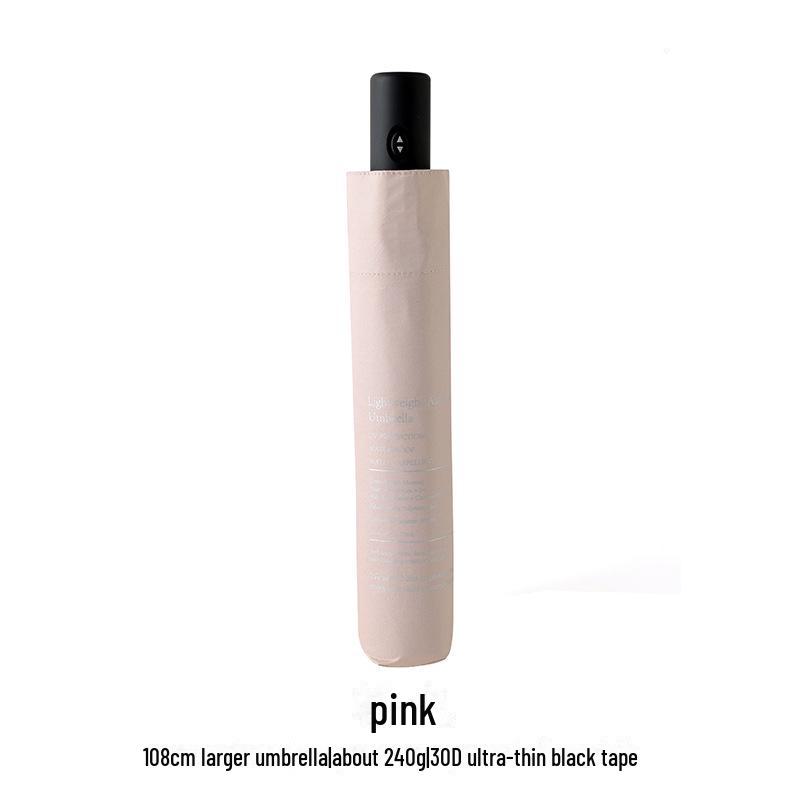 Сверхлегкий автоматический зонт длиной 108 см — двойного назначения, черный клей, защита от УФ-излучения, UPF50+, для солнца и дождя, компактный дизайн.