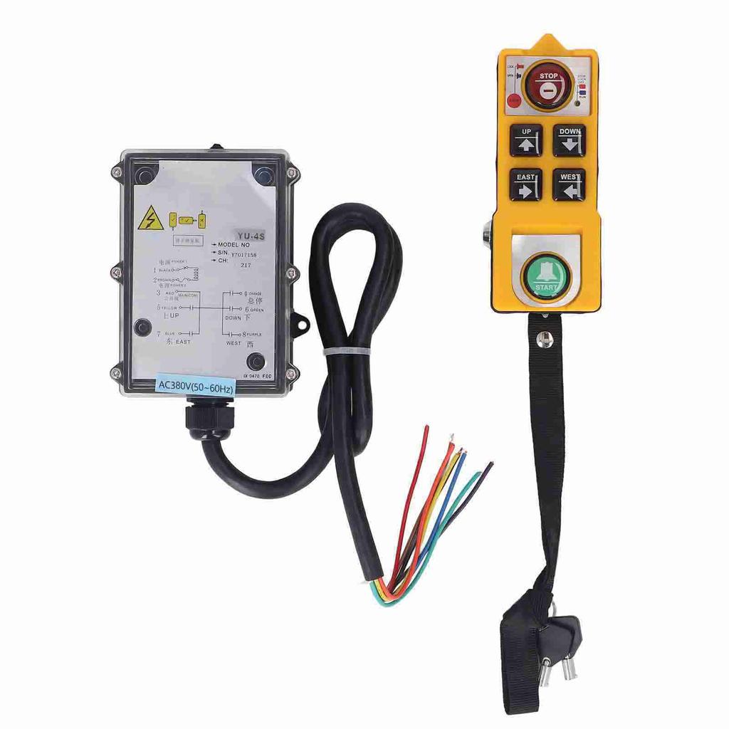 AC380V 100m беспроводной крановый пульт дистанционного управления водонепроницаемый анти-падения электрический промышленный пульт дистанционного управления с