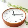 KATOMOKU фанерные часы, светло-коричневые, km-36MRC, настенные часы с плавной секундной стрелкой, диаметр 25,2 см (радиоуправляемые часы)