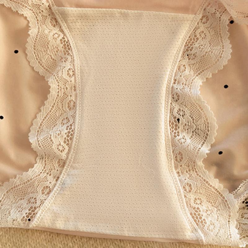 Lace Ice Silk Underwear Panties for Girls Women Pure Cotton Crotch Bowknot Ladies Briefs