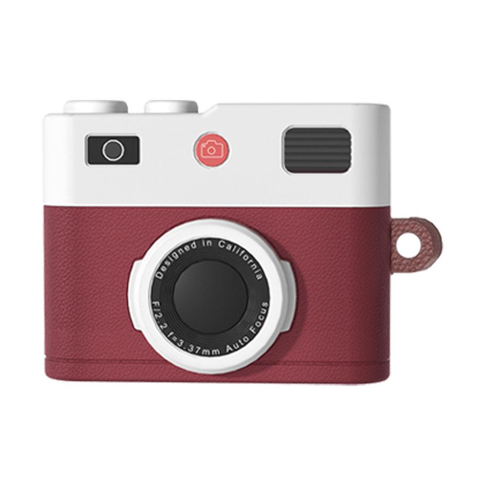 Ретро-чехол в виде камеры для AirPods Pro 3 Мягкий силиконовый защитный чехол Ударопрочный Защита от царапин Совместимость с беспроводной зарядкой