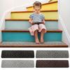 Non-Slip Stair Mat Self-adhesive Strong Adhesion Easy Installation No Cutting Reusable Embossing Stair Floor Mat Washable Dorm Home Stair Rug