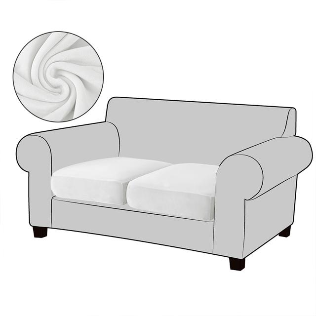 Бархатные чехлы на сиденья дивана для гостиной, плюшевые чехлы на диванные подушки, толстые мягкие эластичные диваны, чехол для дивана, защита для мебели