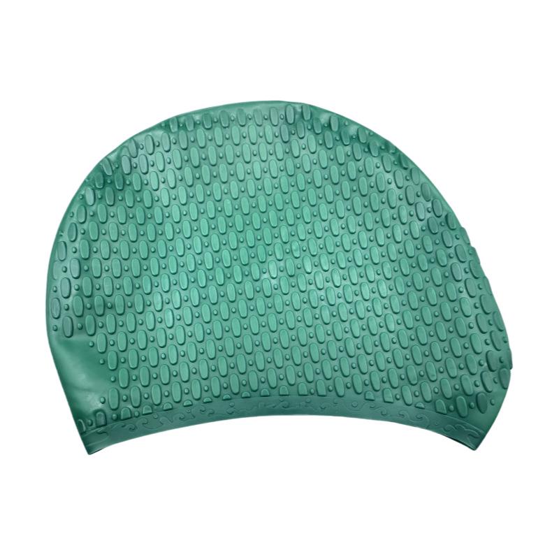Очень большая силиконовая шапочка для плавания для длинных волос - Удобный однотонный дизайн