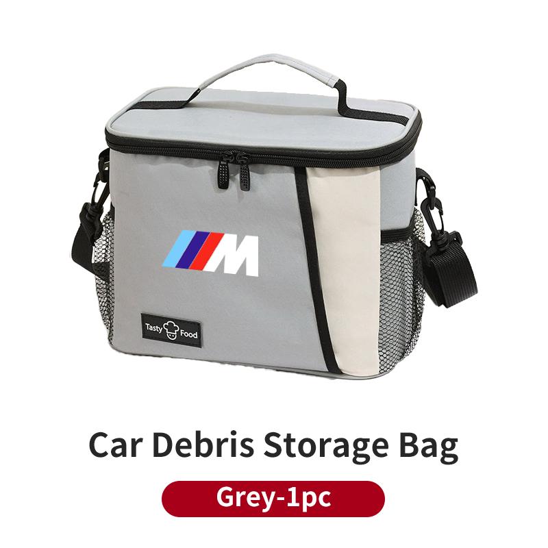 BXB1 2026 Car Sticker Car Logo Bento Box Organiser Single Shoulder Waterproof Lunch Storage Bag For BMW E46 E90 E60 F30 F10 E39 E36 F