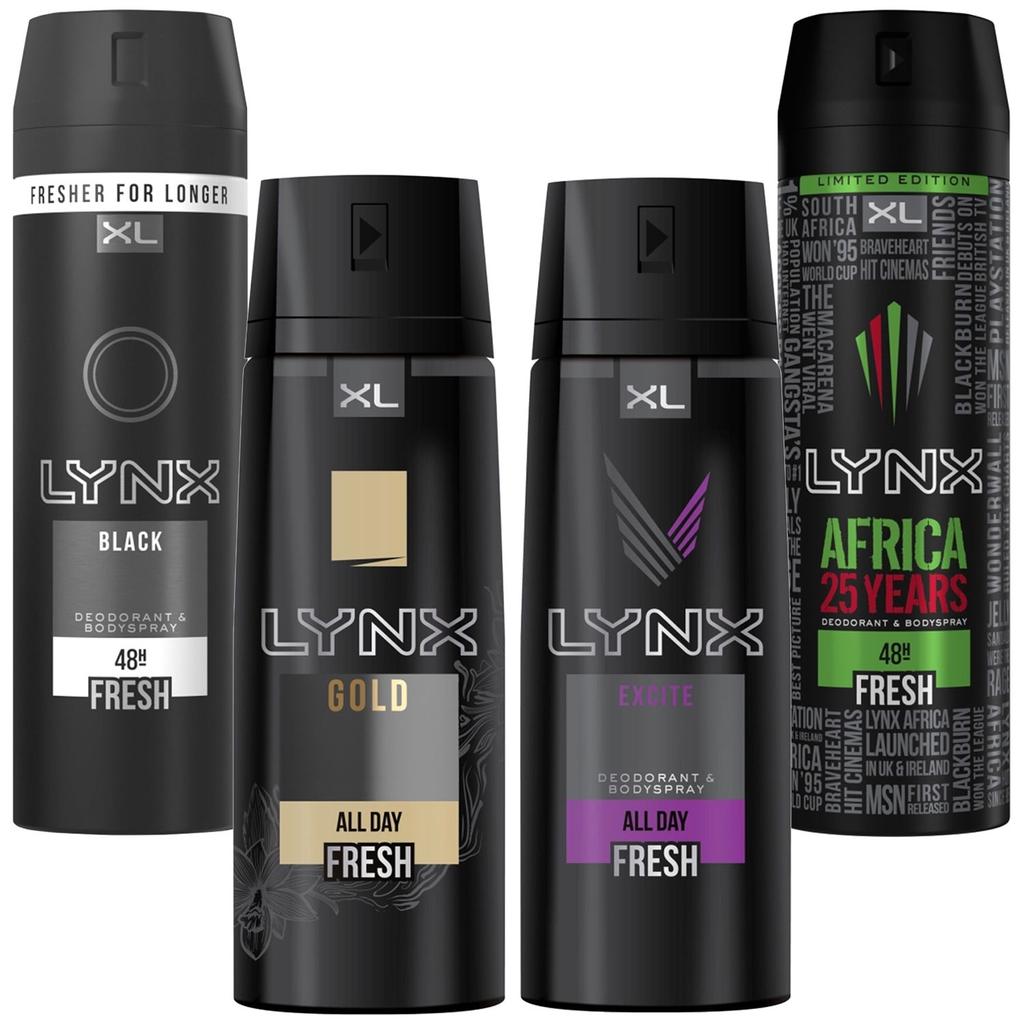 Мужской дезодорант-спрей Lynx - Упаковка 3 или 6 шт. - 200 мл