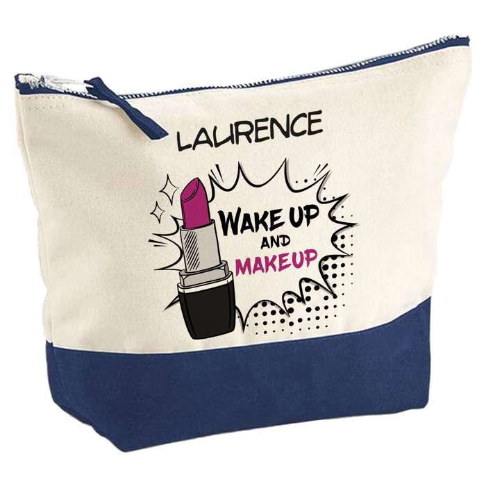 Trousse maquillage - PLANETEE - Laurence Wake Up and Makeup - Grand format - Coton - Impression HD