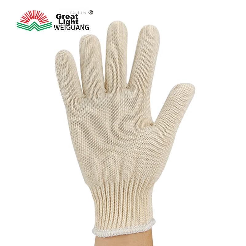 100% Pure Cotton Work Gloves, 12 Pairs/pack, Densely Woven, Wear-Resistant, Non-Slip, Breathable Work Gloves for Construction Sites, Protection Gloves